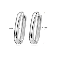vDam Klapoorringen Paperclip 16,5 Mm Zilver Gerhodineerd 1333188