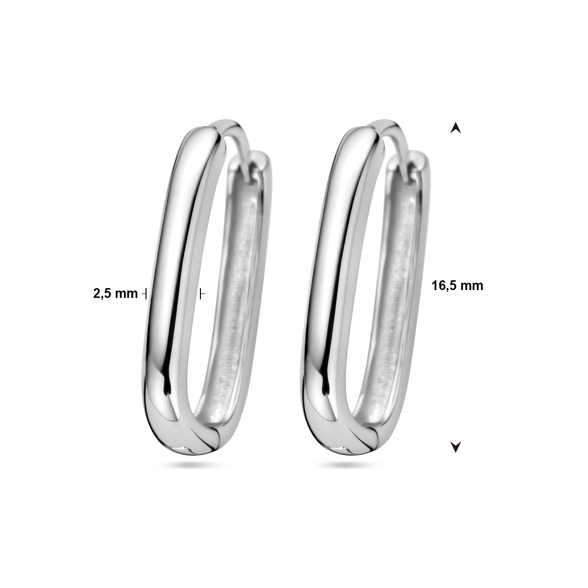 vDam Klapoorringen Paperclip 16,5 Mm Zilver Gerhodineerd 1333188