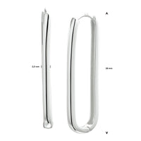 vDam Klapoorringen Paperclip Zilver Gerhodineerd 1333518