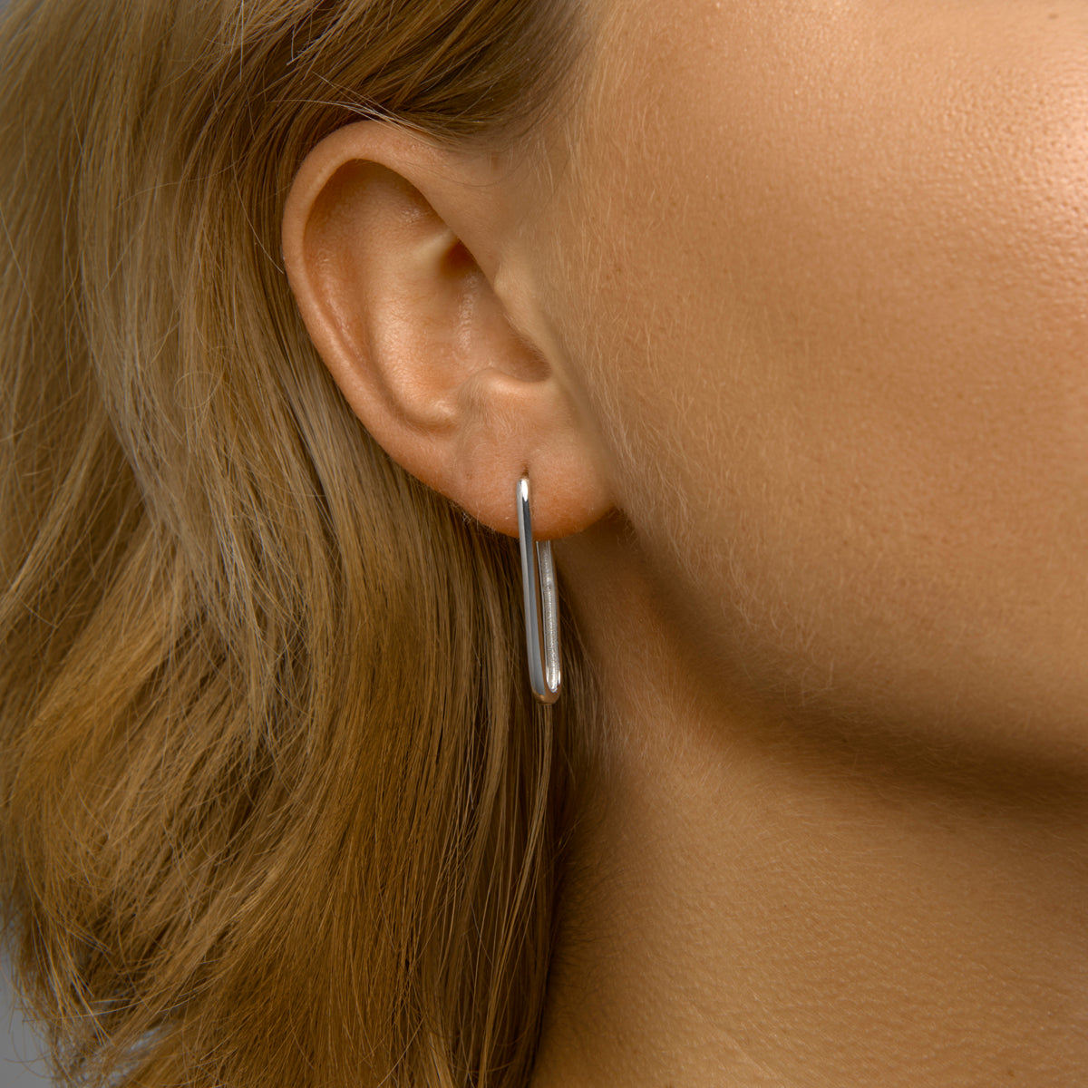 vDam Klapoorringen Paperclip Zilver Gerhodineerd 1333518