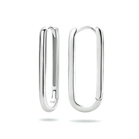 vDam Klapoorringen Paperclip Zilver Gerhodineerd 1334219