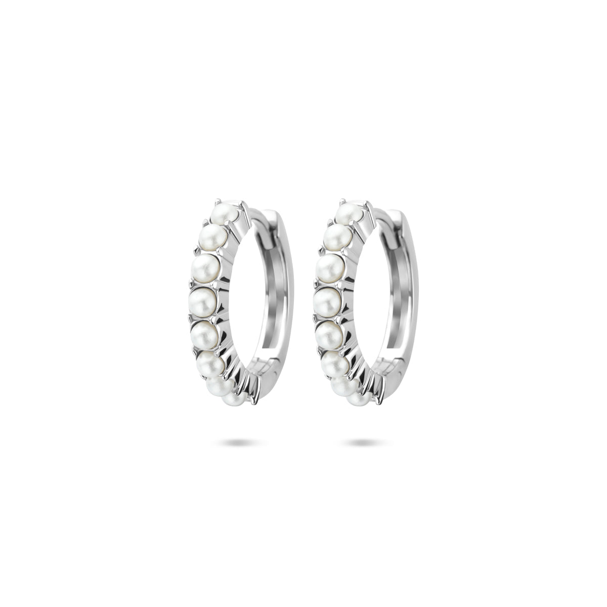 vDam Klapoorringen Parel 15 Mm Zilver Gerhodineerd 1340970