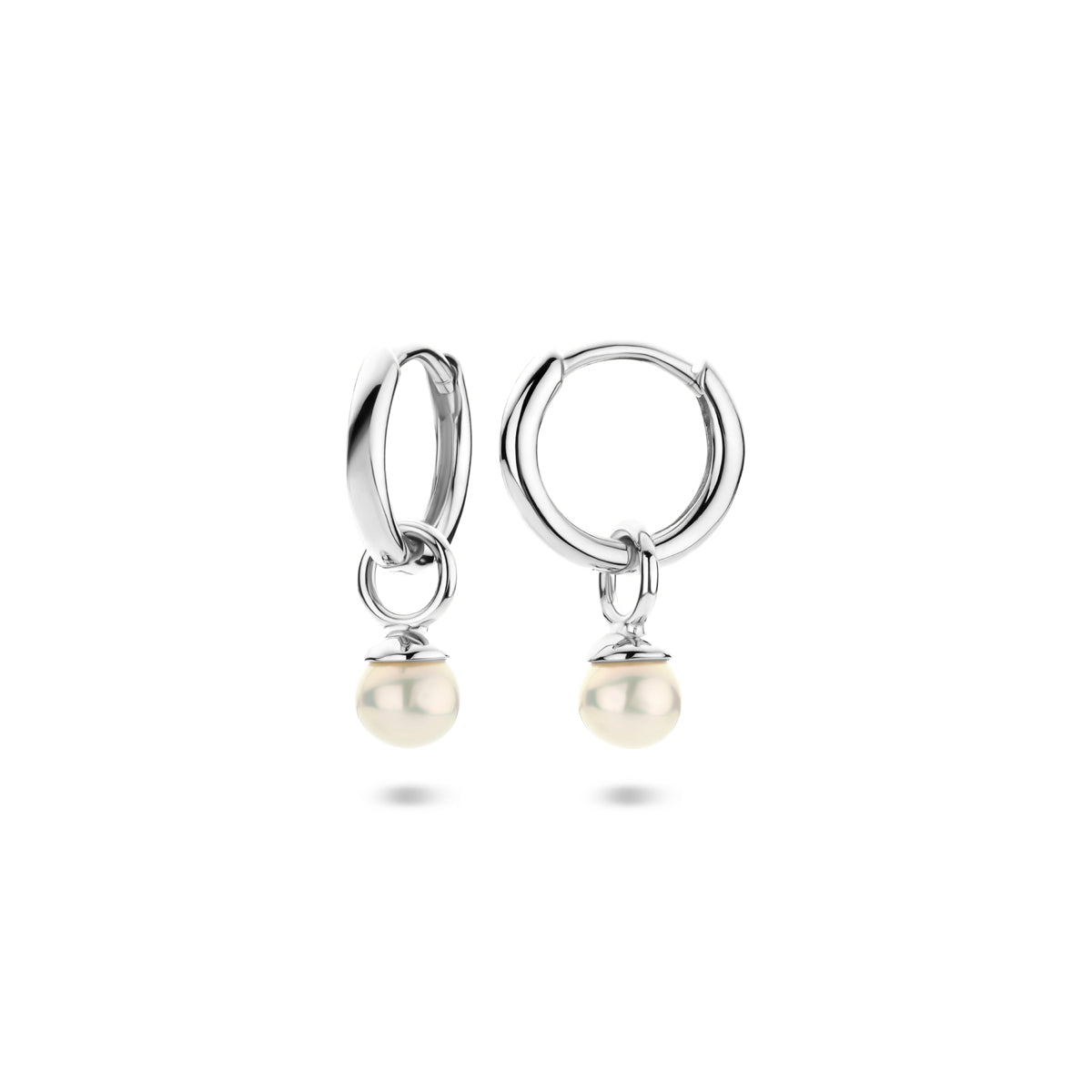 vDam Klapoorringen Parel 18 Mm Zilver Gerhodineerd 1340988