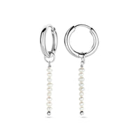 vDam Klapoorringen Parel 23 Mm Zilver Gerhodineerd 1340528