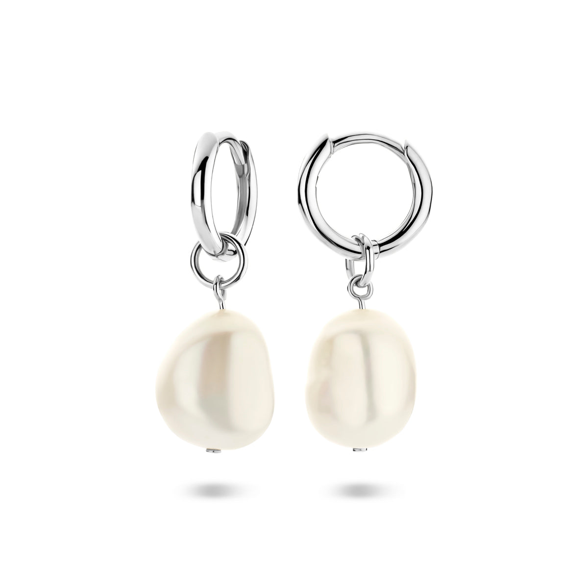 vDam Klapoorringen Parel 25 Mm Zilver Gerhodineerd 1340989