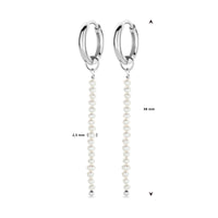 vDam Klapoorringen Parel 38 Mm Zilver Gerhodineerd 1340529