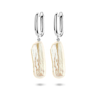 vDam Klapoorringen Parel 38 Mm Zilver Gerhodineerd 1340984