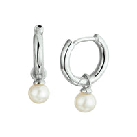 vDam Klapoorringen Parel Zilver Gerhodineerd 1333342