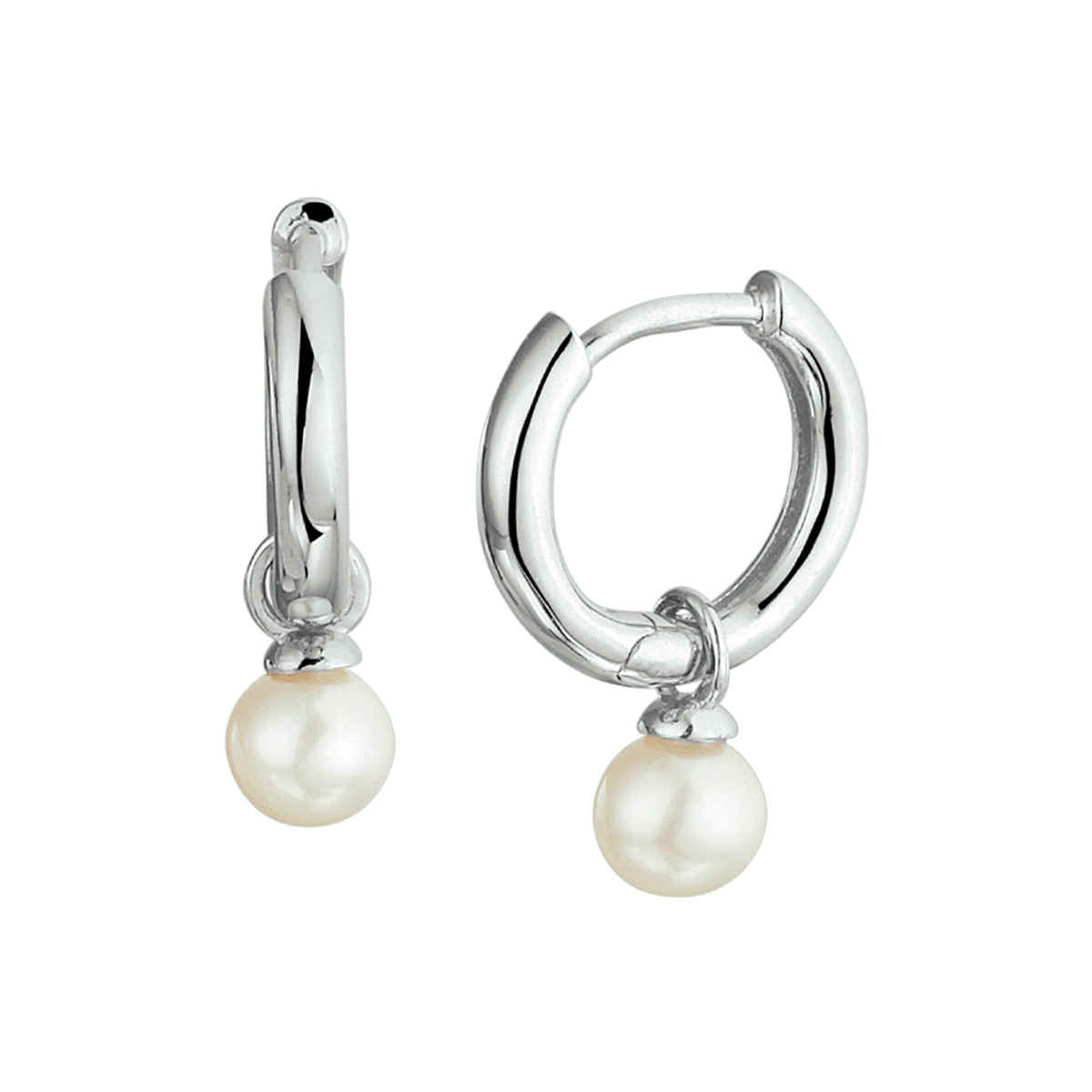 vDam Klapoorringen Parel Zilver Gerhodineerd 1333342