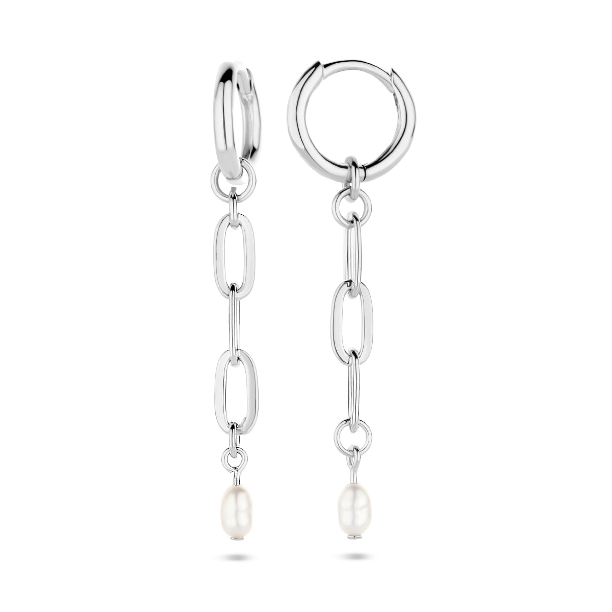 vDam Klapoorringen Parel Zilver Gerhodineerd 1335702