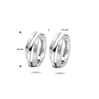 vDam Klapoorringen Poli/mat Zilver Gerhodineerd 1333843