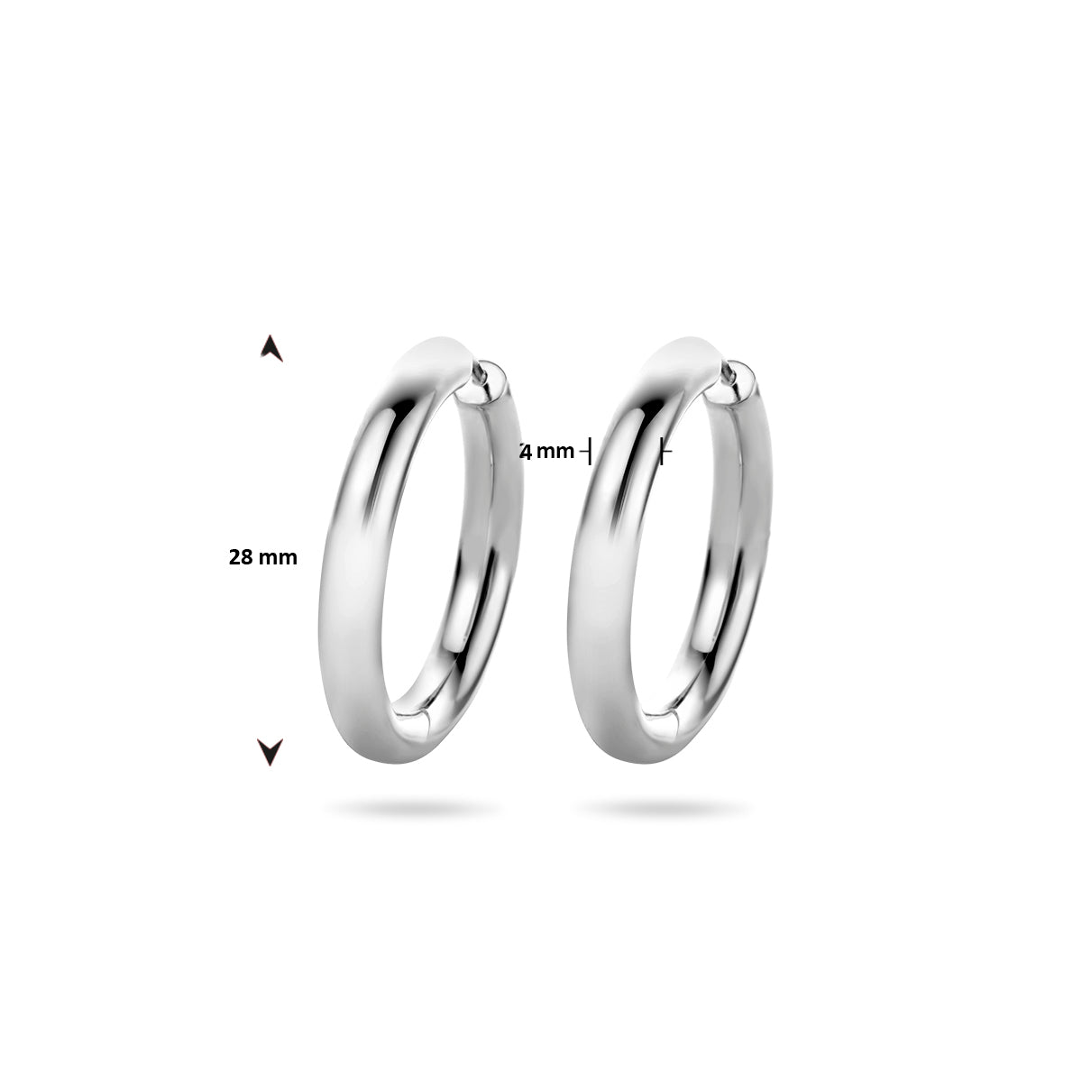 vDam Klapoorringen Rond Zilver Gerhodineerd 1334139