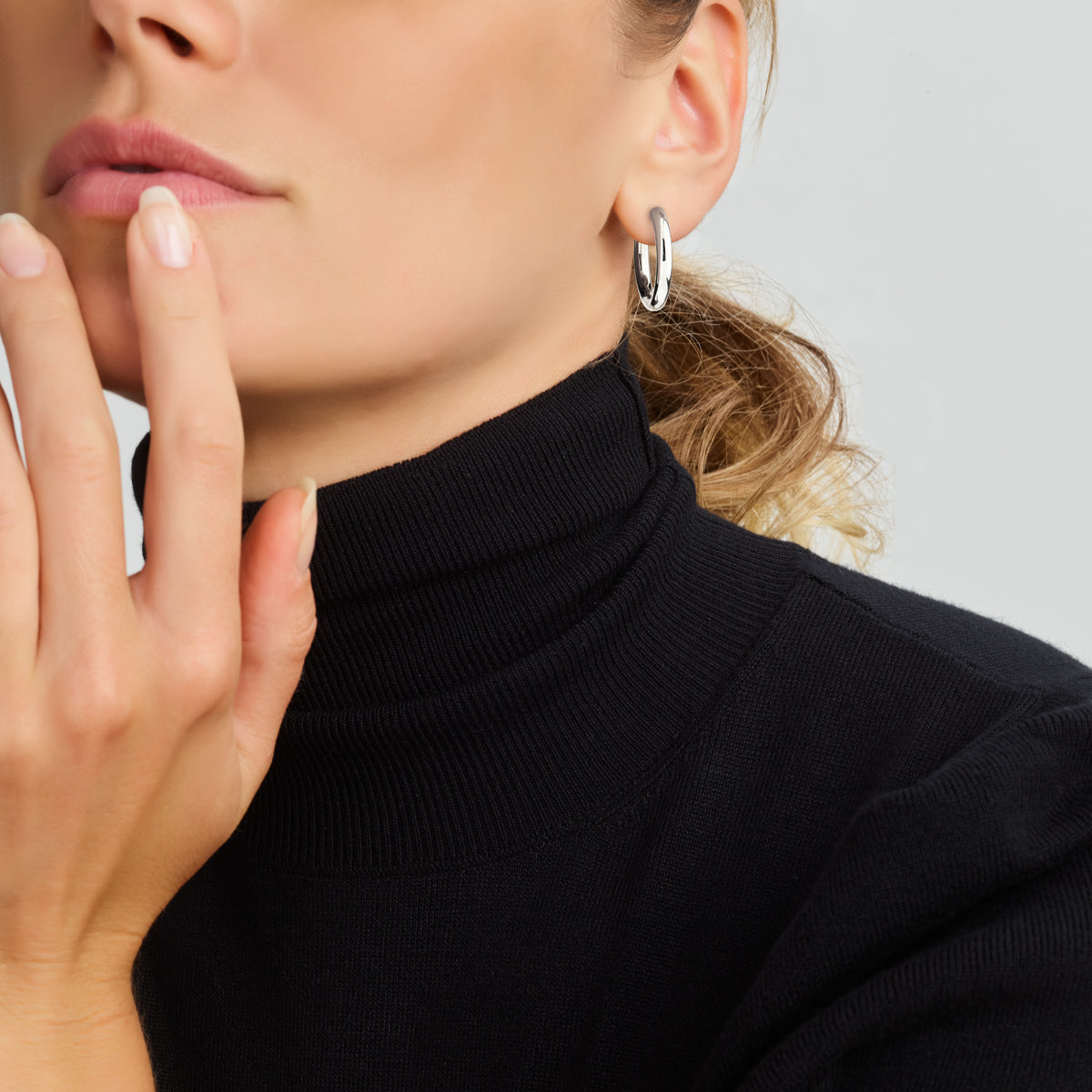 vDam Klapoorringen Rond Zilver Gerhodineerd 1334139