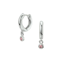 vDam Klapoorringen Roze Zirkonia Zilver Gerhodineerd 1327063