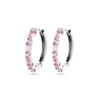 vDam Klapoorringen Roze Zirkonia Zilver Gerhodineerd 1338727