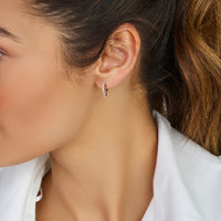 vDam Klapoorringen Roze Zirkonia Zilver Gerhodineerd 1338727