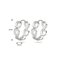 vDam Klapoorringen Schakel Zilver Gerhodineerd 1334143