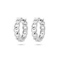 vDam Klapoorringen Schakelmotief 18mm Zilver Gerhodineerd 1339598