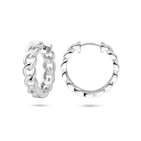 vDam Klapoorringen Schakelmotief 18mm Zilver Gerhodineerd 1339598