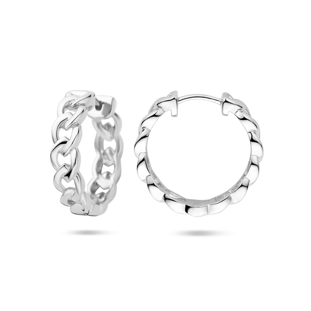 vDam Klapoorringen Schakelmotief 18mm Zilver Gerhodineerd 1339598