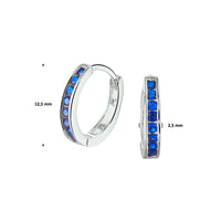 vDam Klapoorringen Synth Saffier Zilver Gerhodineerd 1331372