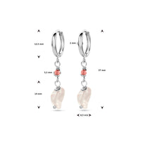 vDam Klapoorringen Toermalijn Kwarts Zilver Gerhodineerd 1338107