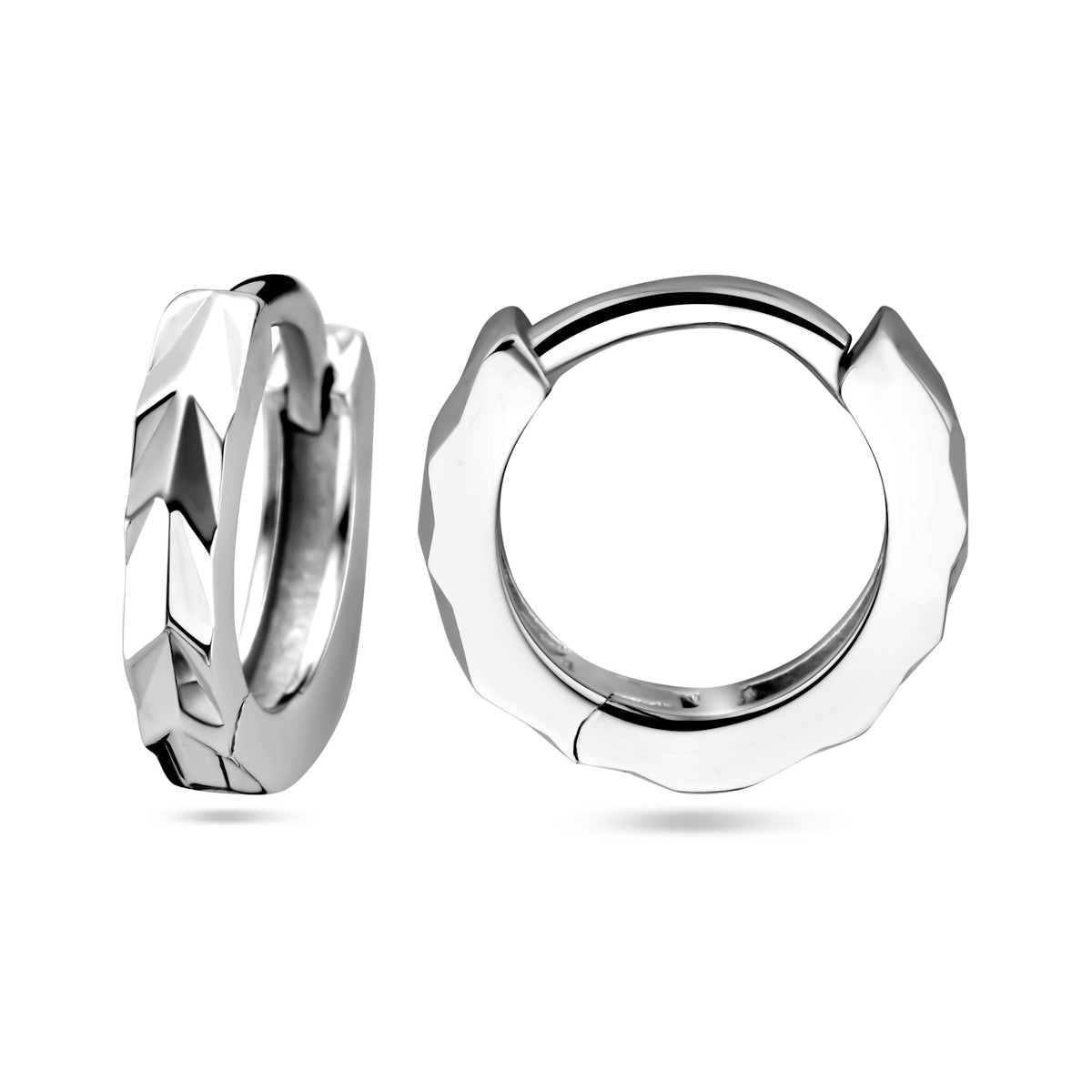 vDam Klapoorringen Vlak 12 Mm Zilver Gerhodineerd 1325053