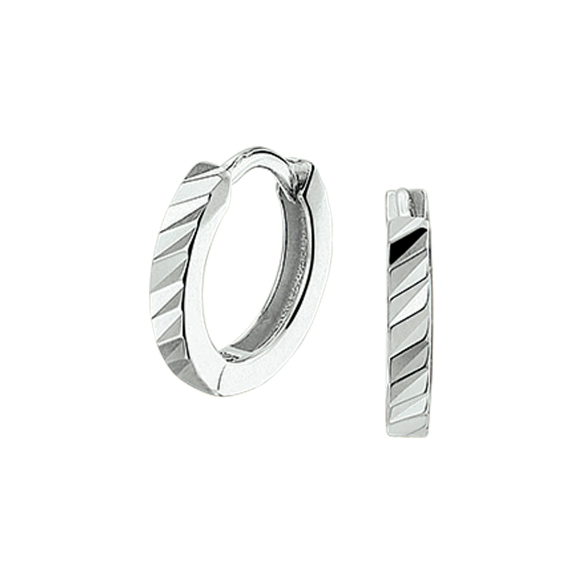 vDam Klapoorringen Vlak Zilver Gerhodineerd 1325052