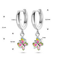 vDam Klapoorringen Vlinder Zilver Gerhodineerd 1336089