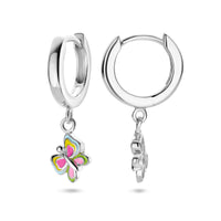 vDam Klapoorringen Vlinder Zilver Gerhodineerd 1336089