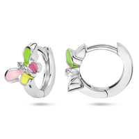 vDam Klapoorringen Vlinder Zirkonia Zilver Gerhodineerd 1336983