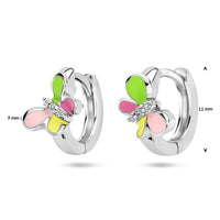 vDam Klapoorringen Vlinder Zirkonia Zilver Gerhodineerd 1336983