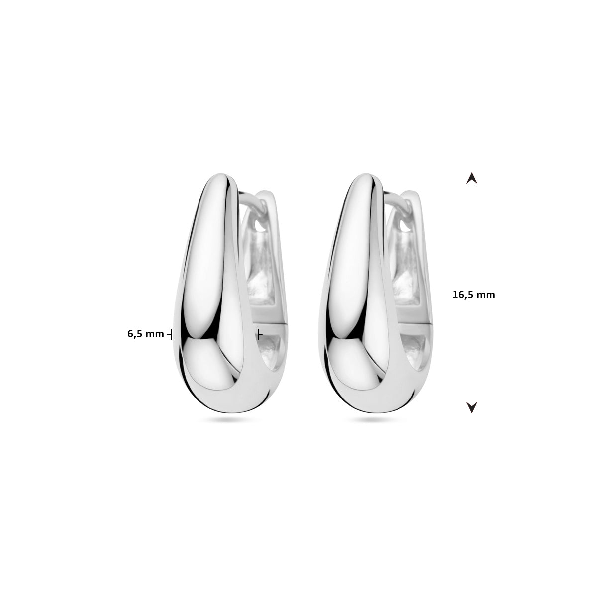 vDam Klapoorringen Zilver Gerhodineerd 1338316