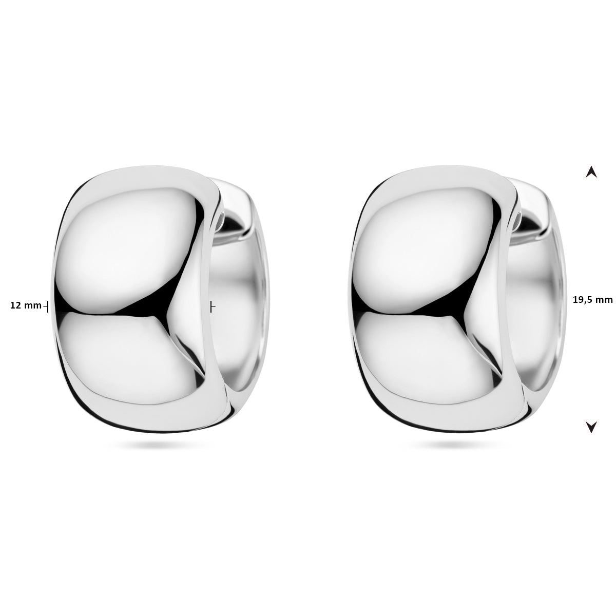 vDam Klapoorringen Zilver Gerhodineerd 1338326