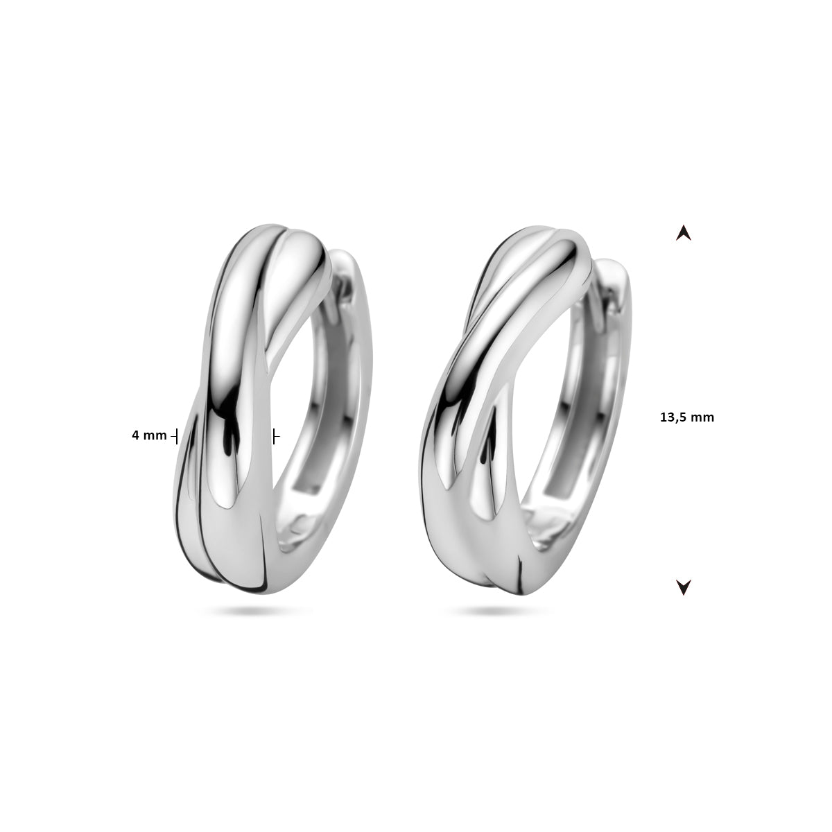 vDam Klapoorringen Zilver Gerhodineerd 1338803