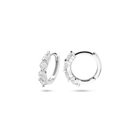 vDam Klapoorringen Zirkonia 12,5 Mm Zilver Gerhodineerd 1340813