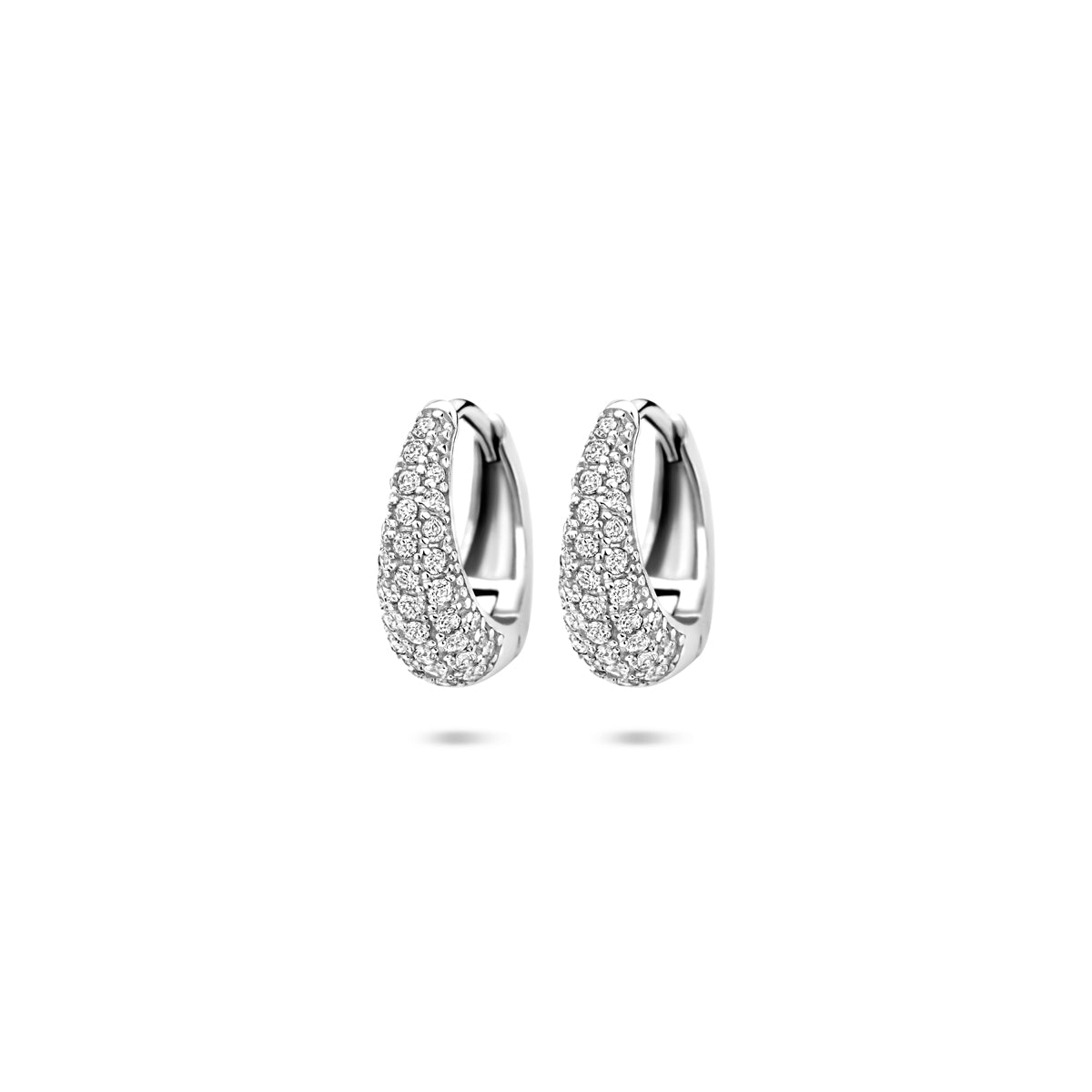 vDam Klapoorringen Zirkonia 12,5 Mm Zilver Gerhodineerd 1341120