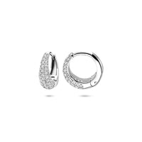 vDam Klapoorringen Zirkonia 12,5 Mm Zilver Gerhodineerd 1341120