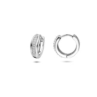 vDam Klapoorringen Zirkonia 12,5 Mm Zilver Gerhodineerd 1341364