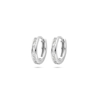 vDam Klapoorringen Zirkonia 12 Mm Zilver Gerhodineerd 1339110