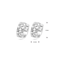 vDam Klapoorringen Zirkonia 13 Mm Zilver Gerhodineerd 1340039