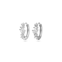 vDam Klapoorringen Zirkonia 13 Mm Zilver Gerhodineerd 1340477