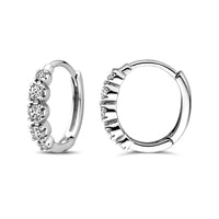 vDam Klapoorringen Zirkonia 14 Mm Zilver Gerhodineerd 1338993