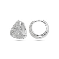 vDam Klapoorringen Zirkonia 15 Mm Zilver Gerhodineerd 1339851