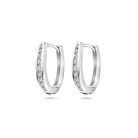 vDam Klapoorringen Zirkonia 16,5 Mm Zilver Gerhodineerd 1339759