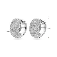 vDam Klapoorringen Zirkonia 16 Mm Zilver Gerhodineerd 1339469