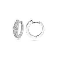 vDam Klapoorringen Zirkonia 16 Mm Zilver Gerhodineerd 1339805