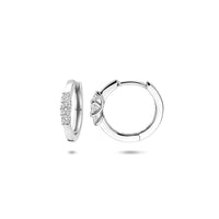 vDam Klapoorringen Zirkonia 16 Mm Zilver Gerhodineerd 1341232