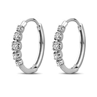 vDam Klapoorringen Zirkonia 18,5 Mm Zilver Gerhodineerd 1338994