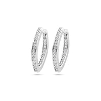 vDam Klapoorringen Zirkonia 21 Mm Zilver Gerhodineerd 1340043